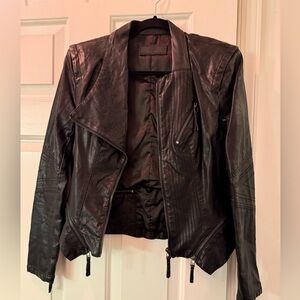 Blank NYC Women's Sleek Black Leather Jacket